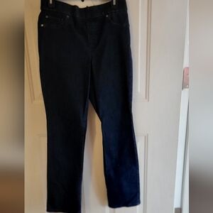 Dark Blue Denim pull on Jeans kim rogers size 8
